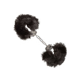 Catuse Pufoase CalExotics Ultra Fluffy Furry Cuffs, cu 2 seturi de chei, pentru adulti, roluri de politist si BDSM - Negru