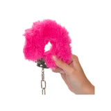 Catuse Pufoase CalExotics Ultra Fluffy Furry Cuffs, cu 2 seturi de chei, pentru adulti, roluri de politist si BDSM - Roz