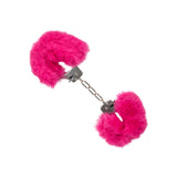Catuse Pufoase CalExotics Ultra Fluffy Furry Cuffs, cu 2 seturi de chei, pentru adulti, roluri de politist si BDSM - Roz