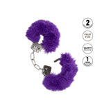 Catuse Pufoase CalExotics Ultra Fluffy Furry Cuffs, cu 2 seturi de chei, pentru adulti, roluri de politist si BDSM - Mov