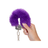 Catuse Pufoase CalExotics Ultra Fluffy Furry Cuffs, cu 2 seturi de chei, pentru adulti, roluri de politist si BDSM - Mov