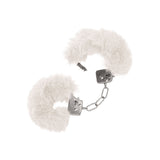 Catuse Pufoase CalExotics Ultra Fluffy Furry Cuffs, cu 2 seturi de chei, pentru adulti, roluri de politist si BDSM - Alb