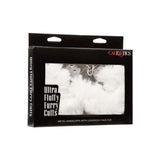 Catuse Pufoase CalExotics Ultra Fluffy Furry Cuffs, cu 2 seturi de chei, pentru adulti, roluri de politist si BDSM - Alb