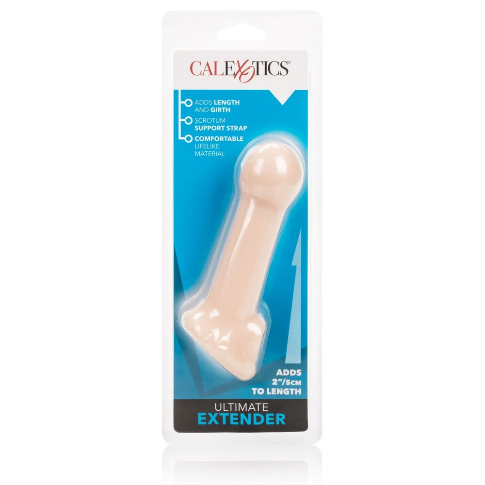 Prelungitor de Penis CalExotics Ultimate Extender - 16 cm, Culoarea Pielii - Fabricat din PureSkin Premium - Textura interioara unica pentru stimulare intensa