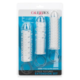 Set 3 Mansoane de Extensie Texturate CalExotics - Crestere Girth si Lungime, Stimulare Intensa