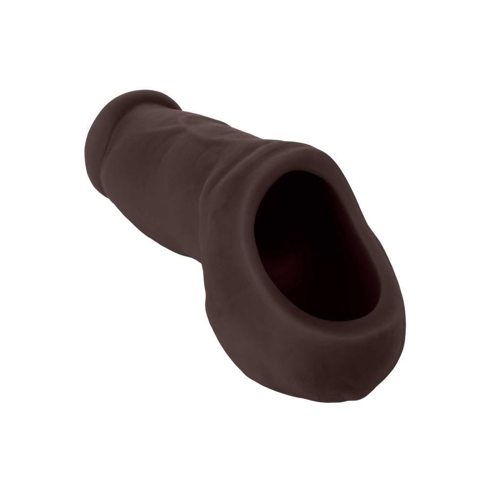 Prelungitor penis CalExotics Packer Gear Negru 12.75 cm din silicon ultra-moale pentru stand to pee