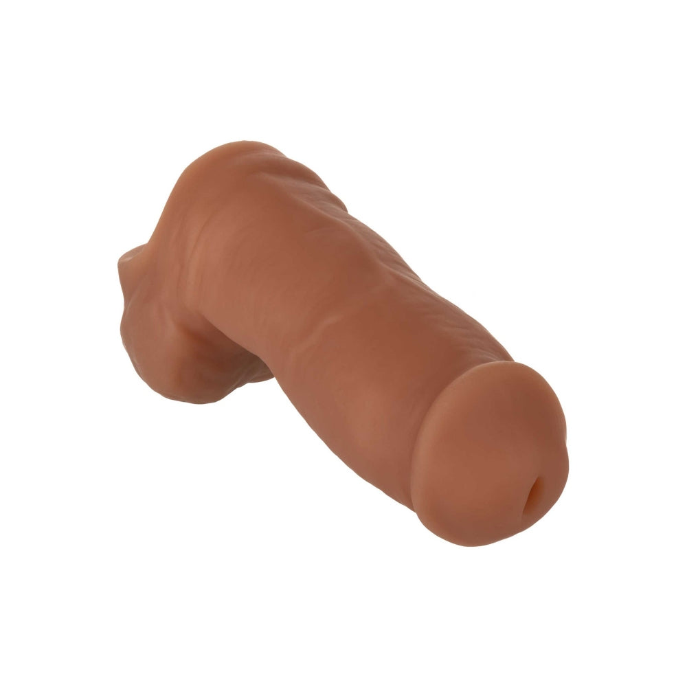 Prelungitor penis CalExotics Packer Gear Maro 12.75 cm din silicon ultra-moale pentru stand to pee