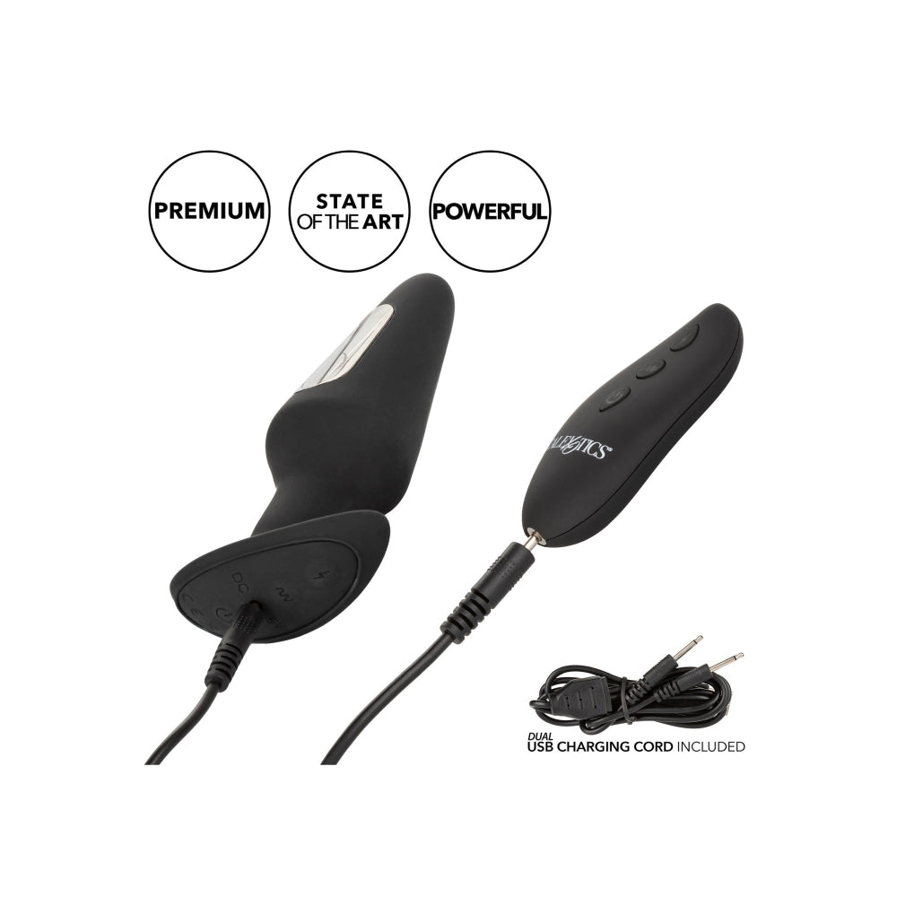 Dop Anal cu Vibratii Volt Electro Flare Butt Plug, Negru, 7 Moduri Viteza, 5 Moduri Vibratii, 14.5 cm