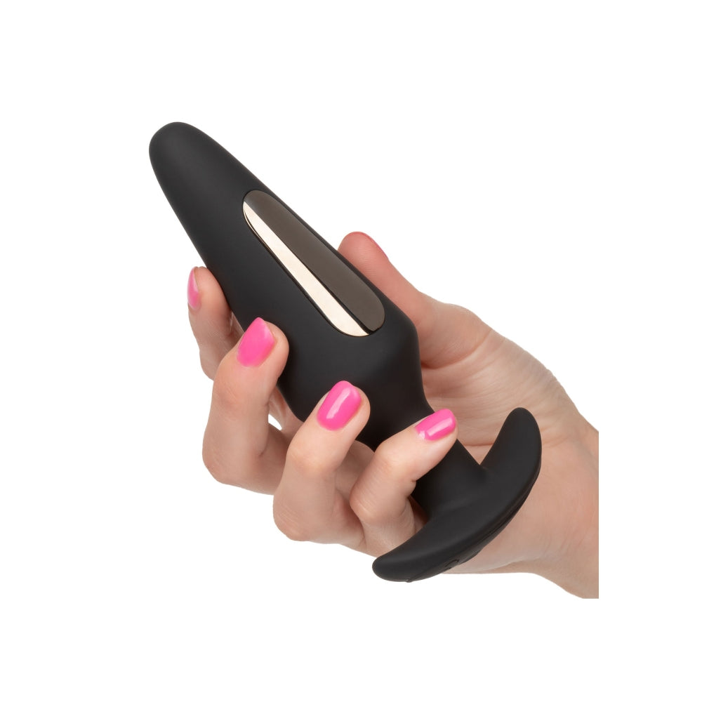 Dop Anal cu Vibratii Volt Electro Flare Butt Plug, Negru, 7 Moduri Viteza, 5 Moduri Vibratii, 14.5 cm