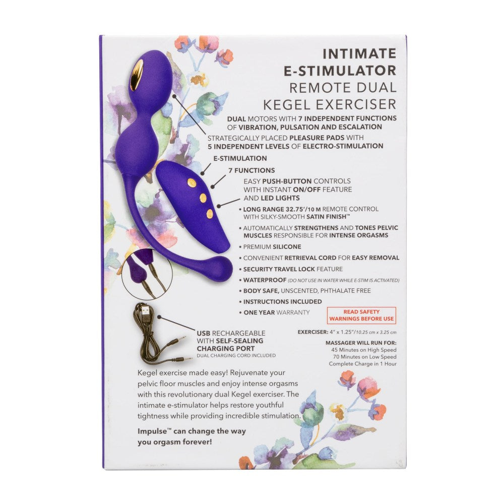 Exercitiu Kegel cu electrostimulare CalExotics Impulse Remote Dual pentru tonifierea muschilor pelvieni