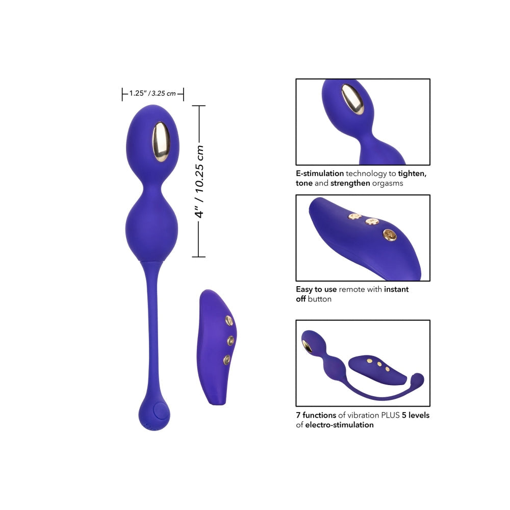 Exercitiu Kegel cu electrostimulare CalExotics Impulse Remote Dual pentru tonifierea muschilor pelvieni