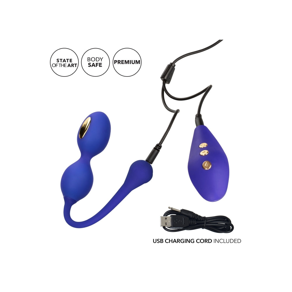 Exercitiu Kegel cu electrostimulare CalExotics Impulse Remote Dual pentru tonifierea muschilor pelvieni