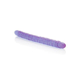 Dildo Dublu CalExotics Veined Super Slim - Mov Iridescent, 46 cm - Dildo cu doua capete extra-lung, forma subtire si lina