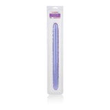Dildo Dublu CalExotics Veined Super Slim - Mov Iridescent, 46 cm - Dildo cu doua capete extra-lung, forma subtire si lina