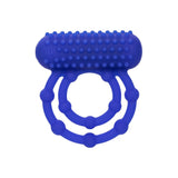 Inel Pentru Penis cu Vibratii CalExotics 10 Beads Maximus - Albastru, silicon sigur pentru corp - 10 bile de placere si suport pentru o erectie puternica - 12 Moduri Vibratii pentru stimulare clitoris - Ideal pentru cupluri