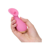 Vibrator Mini CalExotics Slay #TickleMe - Roz, 10 cm - teaser cu limba vibranta, 10 Functii - rezistent la apa, reincarcabil - dimensiuni discrete, ideal pentru calatorii