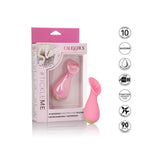 Vibrator Mini CalExotics Slay #TickleMe - Roz, 10 cm - teaser cu limba vibranta, 10 Functii - rezistent la apa, reincarcabil - dimensiuni discrete, ideal pentru calatorii