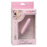 Mini vibrator Slay #CharmMe CalExotics din silicon cu 10 functii vibratii intense, reincarcabil si rezistent la apa, roz