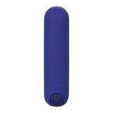 Mini vibrator CalExotics Rechargeable Hideaway Bullet cu 10 functii vibratii si carcasa de transport discreta, Albastru