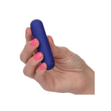 Mini vibrator CalExotics Rechargeable Hideaway Bullet cu 10 functii vibratii si carcasa de transport discreta, Albastru