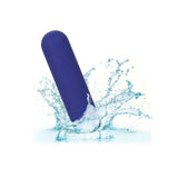 Mini vibrator CalExotics Rechargeable Hideaway Bullet cu 10 functii vibratii si carcasa de transport discreta, Albastru