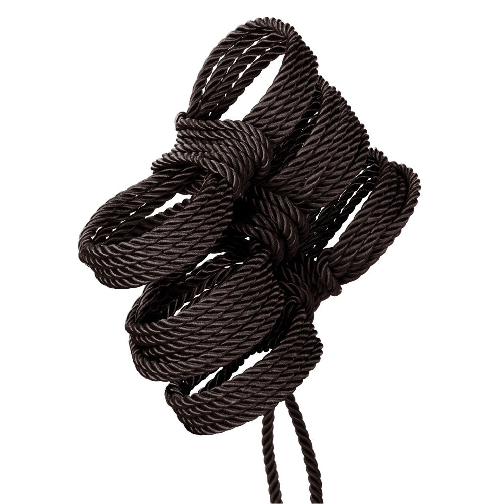 Sfoara Bondage CalExotics Boundless Negru 10 m - material sigur pentru piele, durabil si confortabil - ideal pentru jocuri BDSM in cuplu care exploreaza arta imobilizarii - design versatil si multifunctional
