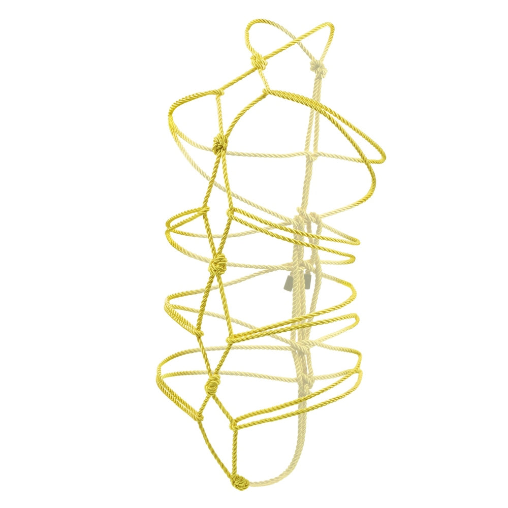 Sfoara Bondage CalExotics Boundless Galben 10 m - material sigur pentru piele, durabil si confortabil - ideal pentru jocuri BDSM in cuplu care exploreaza arta imobilizarii - design versatil si multifunctional