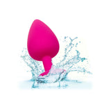 Dopuri Anale cu Baza Bijuterie CalExotics Cheeky Gems - Set 3 Dimensiuni, Silicon Neted, roz