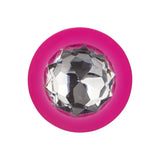 Dopuri Anale cu Baza Bijuterie CalExotics Cheeky Gems - Set 3 Dimensiuni, Silicon Neted, roz