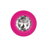 Dopuri Anale cu Baza Bijuterie CalExotics Cheeky Gems - Set 3 Dimensiuni, Silicon Neted, roz