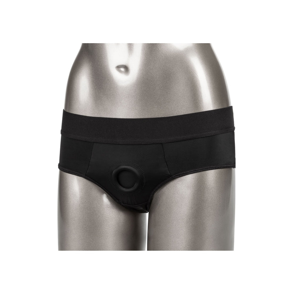 Boxeri Strap-on CalExotics Backless XXL/3XL - ham tip boxeri deschis la spate, conceput pentru confort - Inel O intarit, compatibil cu diverse dildo-uri - Usor de intretinut, lavabil la masina