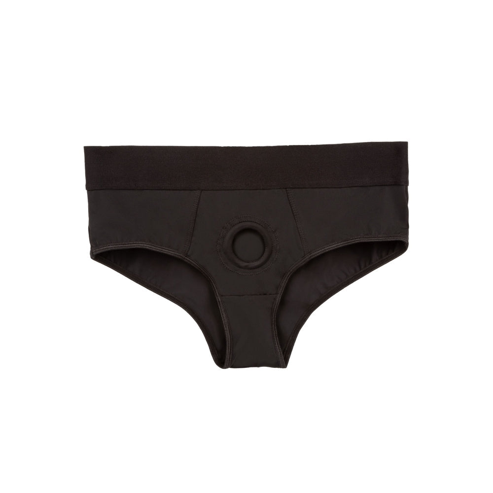 Boxeri Strap-on CalExotics Backless L/XL - ham tip boxeri deschis la spate, conceput pentru confort - Inel O intarit, compatibil cu diverse dildo-uri - Usor de intretinut, lavabil la masina