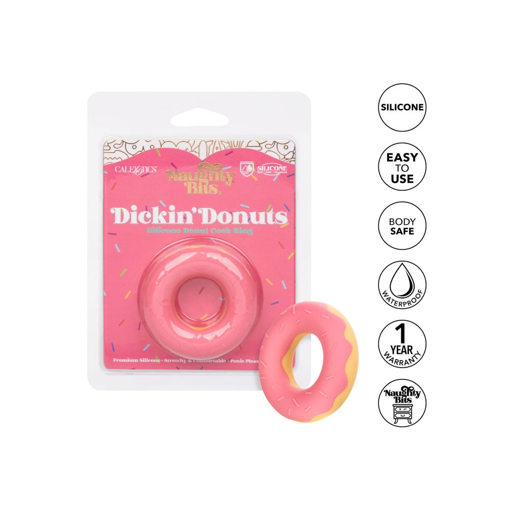 Inel erectie din silicon CalExotics Naughty Bits Dickin' Donuts pentru grosime si sustinere