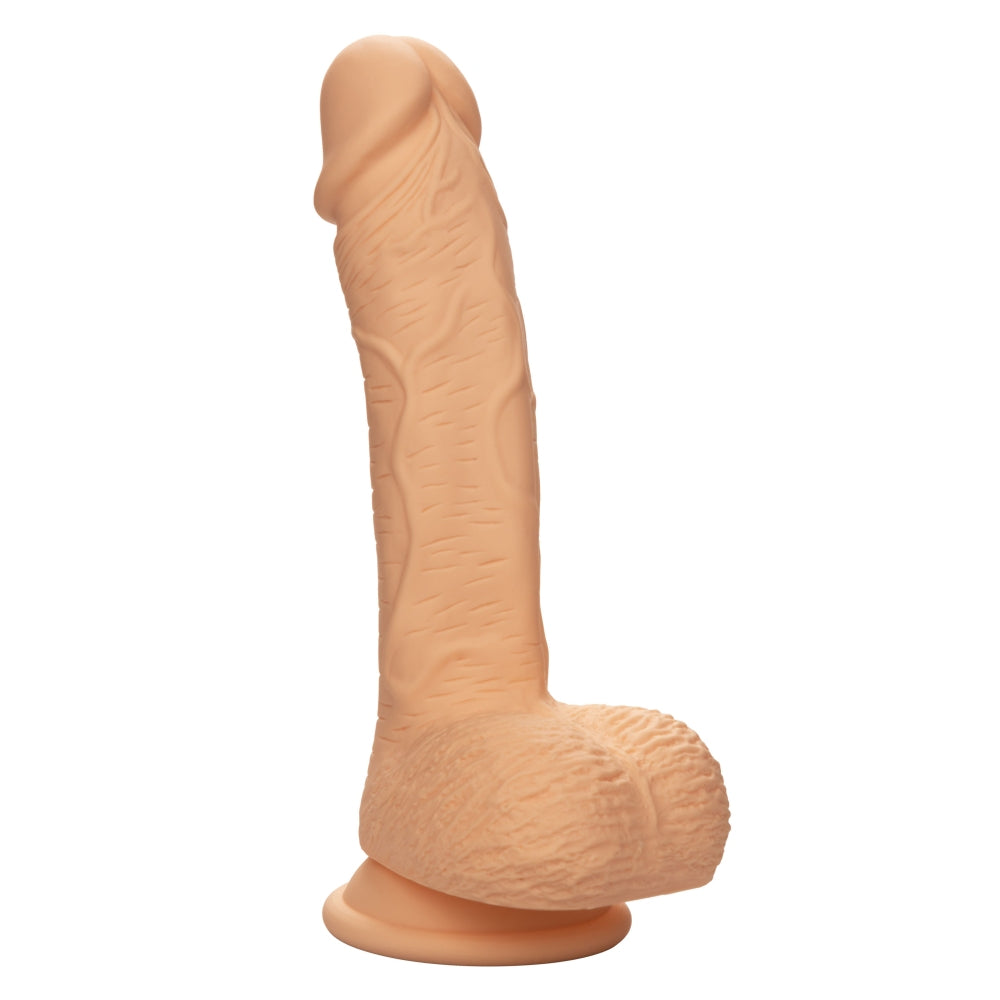 Dildo Realistic Calexotics Dual Density Stud - Culoarea Pielii, 21.5 cm - silicon durabil, impermeabil si usor de curatat - baza cu ventuza puternica cumpatibila cu ham strap-on
