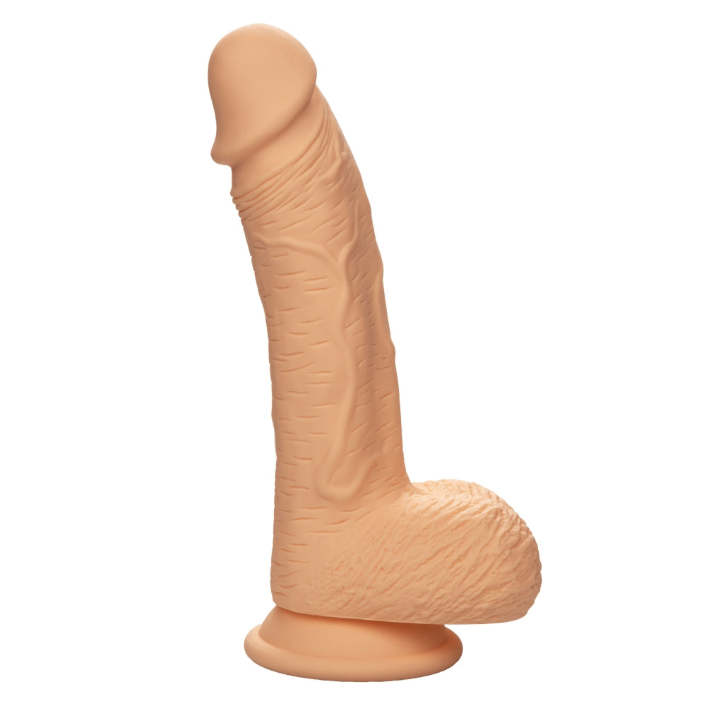 Dildo Realistic Calexotics Dual Density Stud - Culoarea Pielii, 21.5 cm - silicon durabil, impermeabil si usor de curatat - baza cu ventuza puternica cumpatibila cu ham strap-on