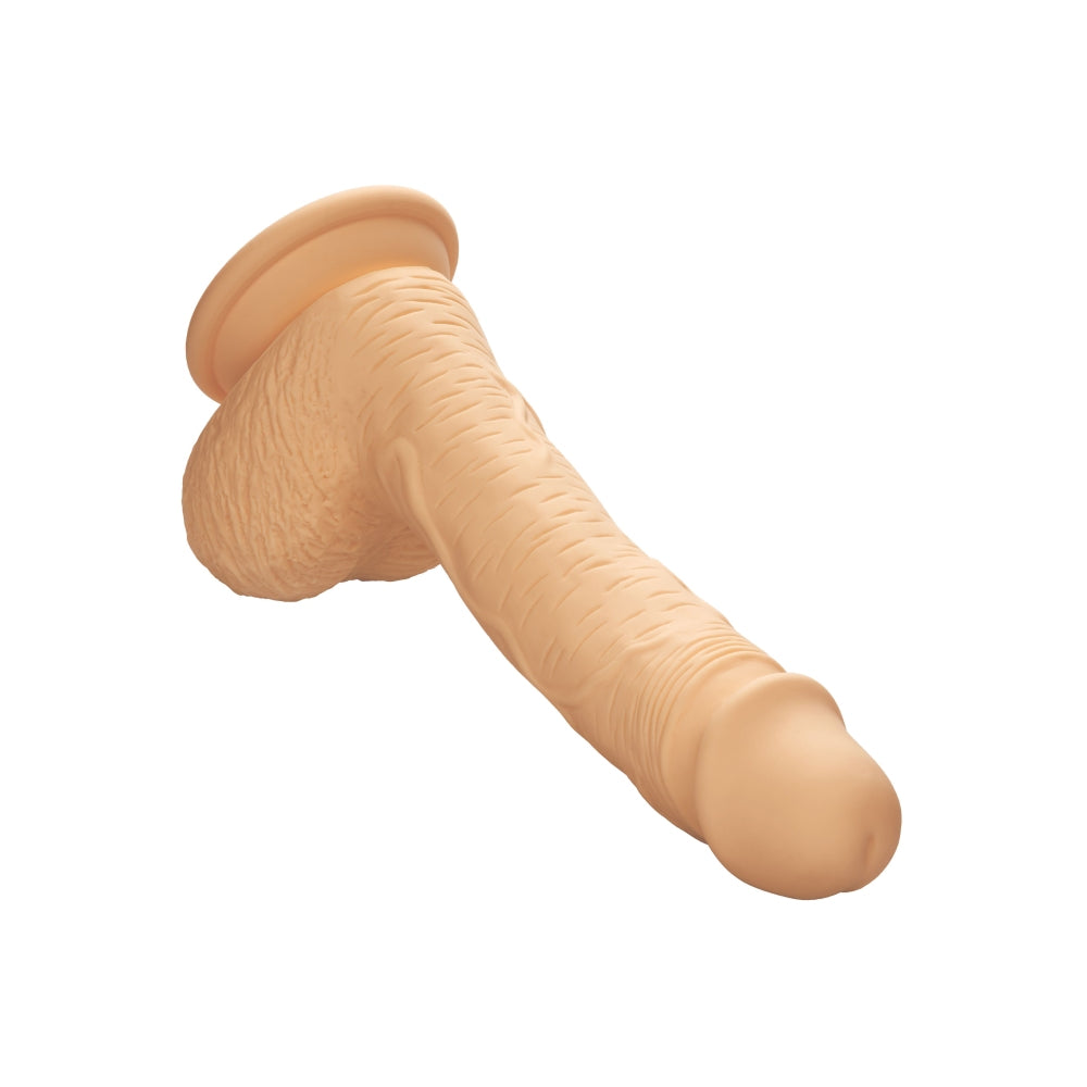 Dildo Realistic Calexotics Dual Density Stud - Culoarea Pielii, 21.5 cm - silicon durabil, impermeabil si usor de curatat - baza cu ventuza puternica cumpatibila cu ham strap-on