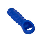 Manson Penis Admiral Beaded Albastru - Material din silicon lichid, ultra elastic si confortabil - creste grosimea si suportul - texturat cu bilute
