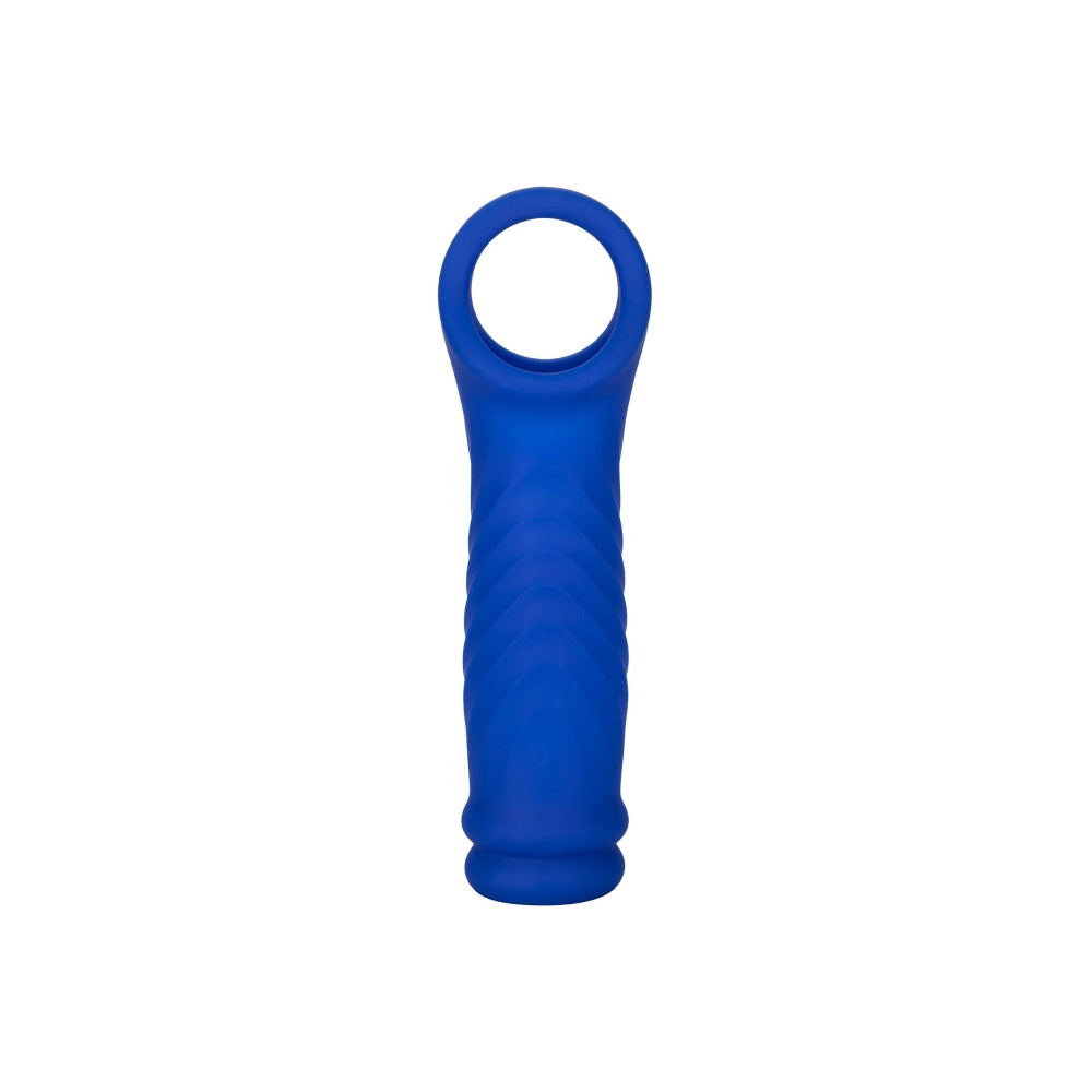 Manson Penis Admiral Wave Albastru - Material din silicon lichid, ultra elastic si confortabil - creste grosimea si suportul - texturat cu valuri