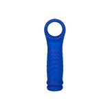 Manson Penis Admiral Wave Albastru - Material din silicon lichid, ultra elastic si confortabil - creste grosimea si suportul - texturat cu valuri