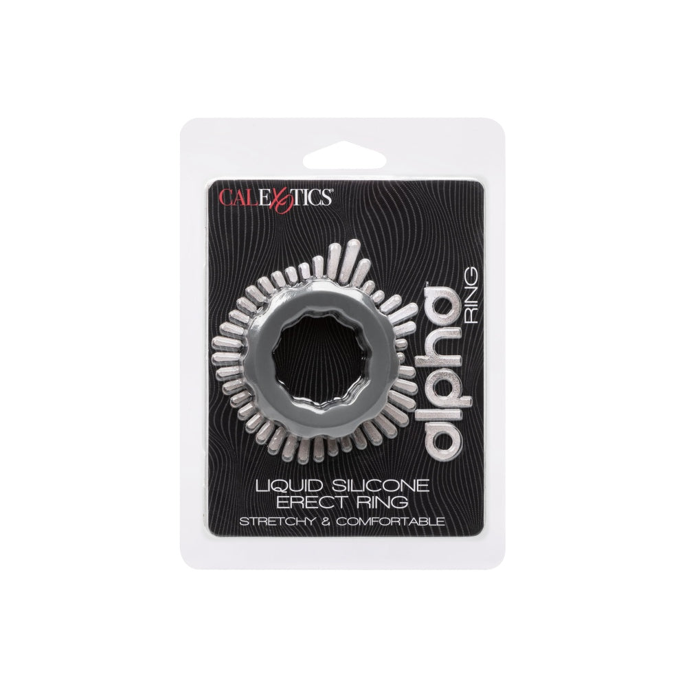 Inel Erectie Silicon Lichid CalExotics Alpha - Suport pentru Erectie si Cresterea Rezistentei, gri