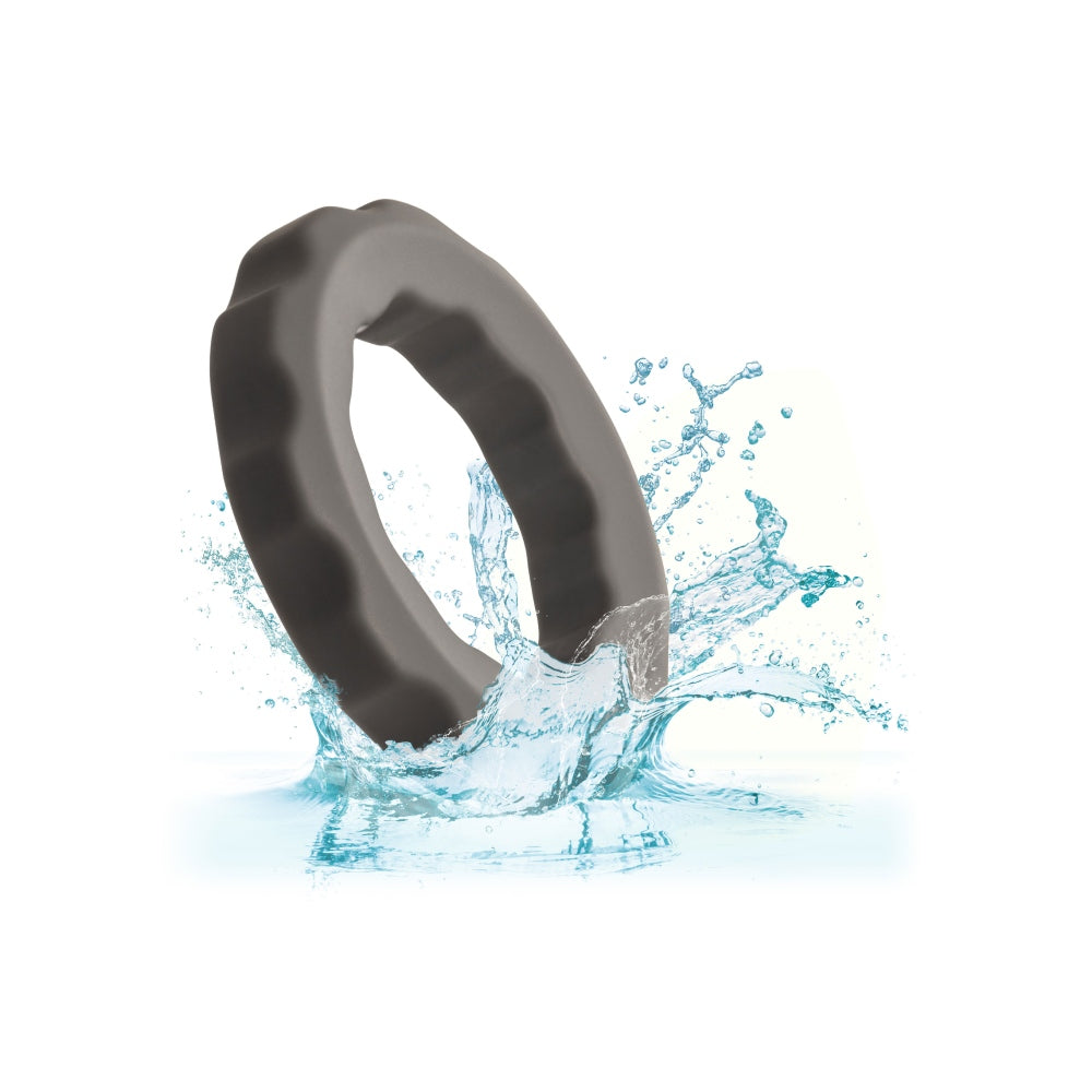 Inel Erectie Silicon Lichid CalExotics Alpha - Suport pentru Erectie si Cresterea Rezistentei, gri