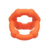 Inel pentru penis cu suport scrotal CalExotics Alpha Liquid Silicone All Star din silicon lichid elastic