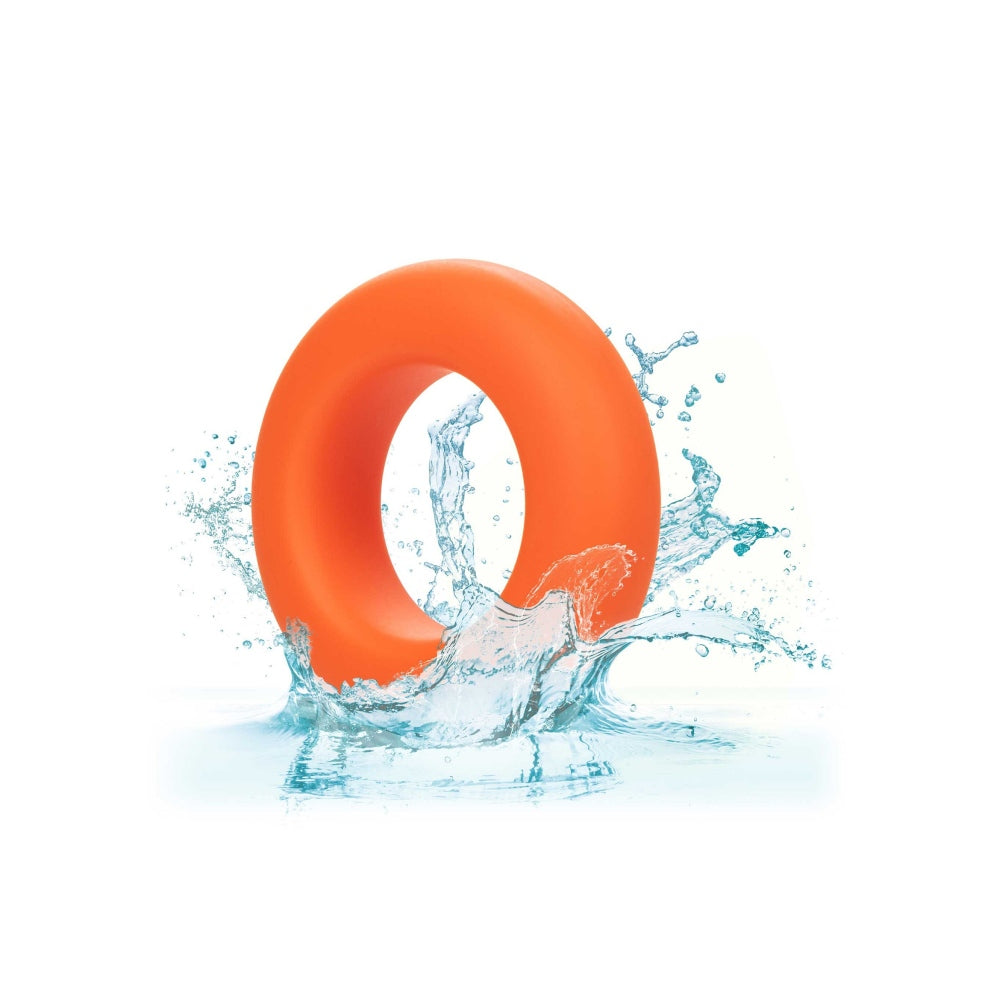 Inel pentru penis CalExotics Alpha Liquid Silicone Prolong Large din silicon lichid pentru erectie prelungita