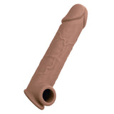 Prelungitor penis CalExotics Performance Maxx Life-Like Extension 22.5 cm din silicon lichid cu 5 cm lungime extra