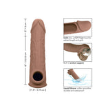 Prelungitor penis CalExotics Performance Maxx Life-Like Extension 22.5 cm din silicon lichid cu 5 cm lungime extra