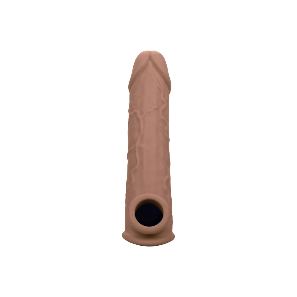 Prelungitor penis CalExotics Performance Maxx Life-Like Extension 22.5 cm din silicon lichid cu 5 cm lungime extra