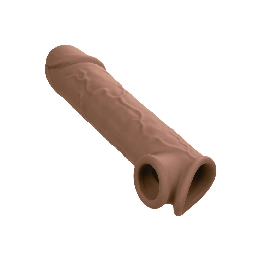 Prelungitor penis CalExotics Performance Maxx Life-Like Extension 22.5 cm din silicon lichid cu 5 cm lungime extra