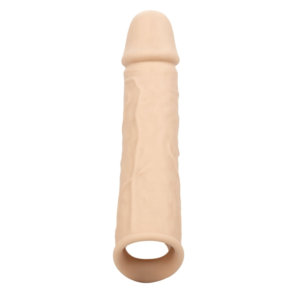 Prelungitor penis CalExotics Performance Maxx Life-Like Extension 22.5 cm din silicon lichid cu 5 cm lungime extra, Culoarea Pielii