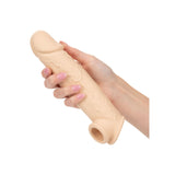 Prelungitor penis CalExotics Performance Maxx Life-Like Extension 22.5 cm din silicon lichid cu 5 cm lungime extra, Culoarea Pielii