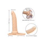 Prelungitor Penis pentru dubla penetrare CalExotics Performance Maxx Dual Penetrator cu 10 functii de vibratie si inel suport